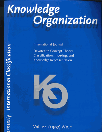 Cover der Ausgabe: KO KNOWLEDGE ORGANIZATION Jahrgang 24 (1997), Heft 1