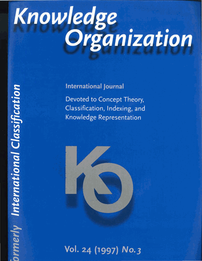 Cover der Ausgabe: KO KNOWLEDGE ORGANIZATION Jahrgang 24 (1997), Heft 3