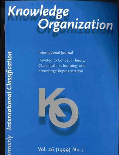 Cover der Ausgabe: KO KNOWLEDGE ORGANIZATION Jahrgang 26 (1999), Heft 3