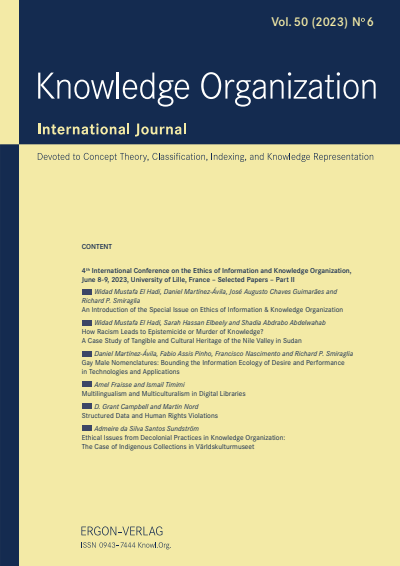 Cover der Ausgabe: KO KNOWLEDGE ORGANIZATION Jahrgang 50 (2023), Heft 6