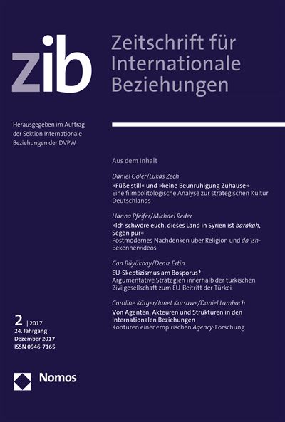 Cover of Volume: ZIB Zeitschrift für Internationale Beziehungen Volume 24 (2017), Edition 2