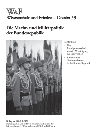 Cover der Ausgabe: Wissenschaft und Frieden Jahrgang 24 (2006), Heft 3 Dossier 53