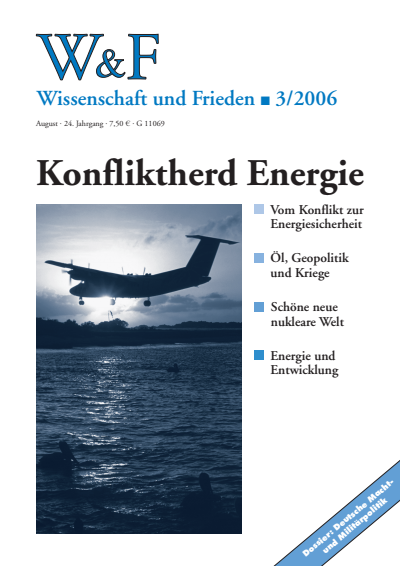 Cover der Ausgabe: Wissenschaft und Frieden Jahrgang 24 (2006), Heft 3