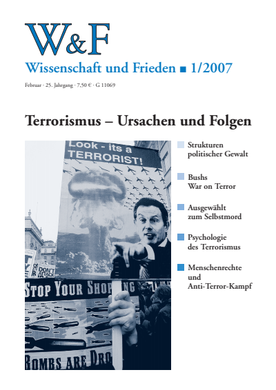 Cover der Ausgabe: Wissenschaft und Frieden Jahrgang 25 (2007), Heft 1