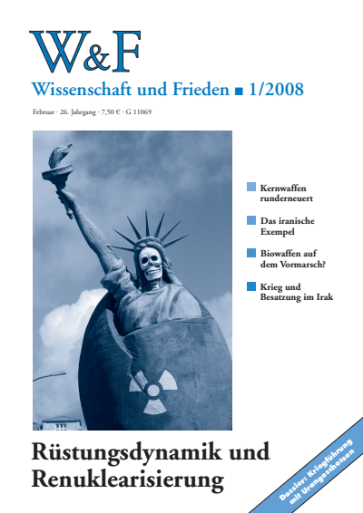 Cover der Ausgabe: Wissenschaft und Frieden Jahrgang 26 (2008), Heft 1