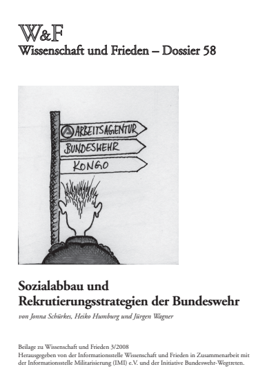 Cover der Ausgabe: Wissenschaft und Frieden Jahrgang 26 (2008), Heft 3 Dossier 58