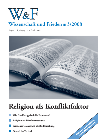 Cover der Ausgabe: Wissenschaft und Frieden Jahrgang 26 (2008), Heft 3