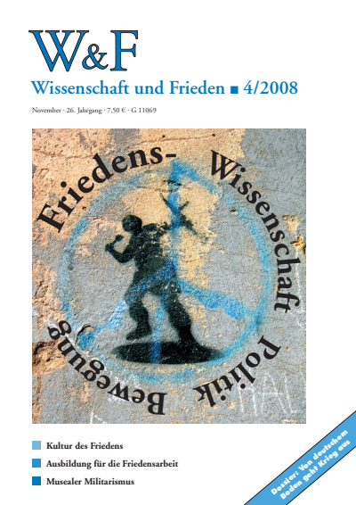 Cover der Ausgabe: Wissenschaft und Frieden Jahrgang 26 (2008), Heft 4