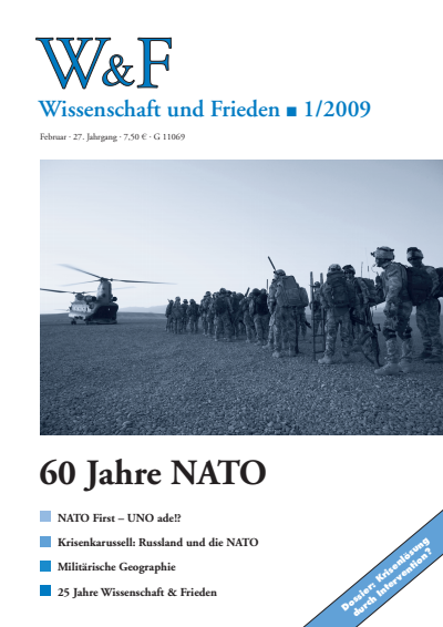 Cover der Ausgabe: Wissenschaft und Frieden Jahrgang 27 (2009), Heft 1