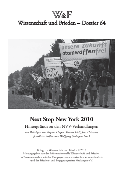 Cover der Ausgabe: Wissenschaft und Frieden Jahrgang 28 (2010), Heft 2 Dossier 64