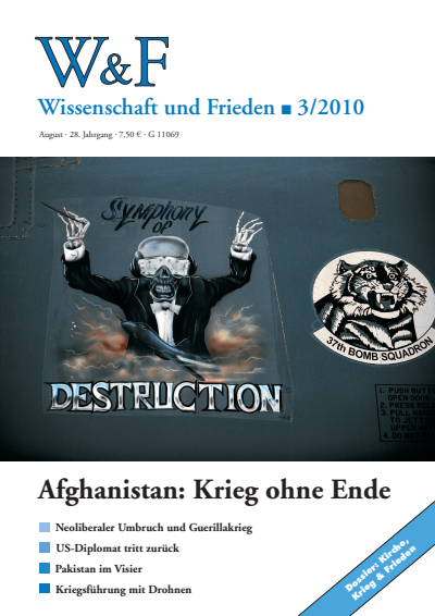 Cover der Ausgabe: Wissenschaft und Frieden Jahrgang 28 (2010), Heft 3