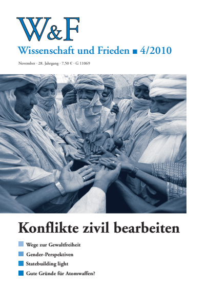 Cover der Ausgabe: Wissenschaft und Frieden Jahrgang 28 (2010), Heft 4