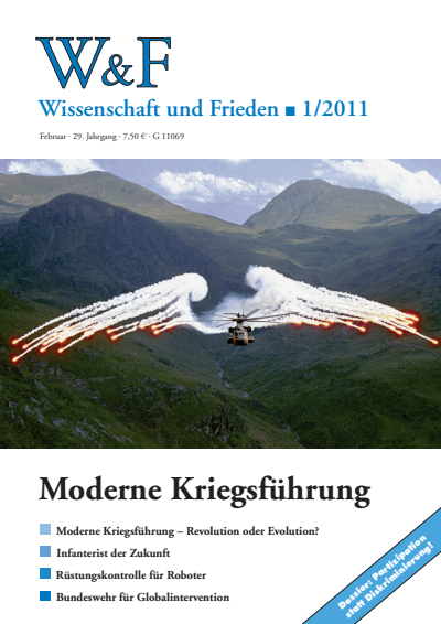 Cover der Ausgabe: Wissenschaft und Frieden Jahrgang 29 (2011), Heft 1