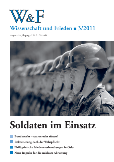 Cover der Ausgabe: Wissenschaft und Frieden Jahrgang 29 (2011), Heft 3