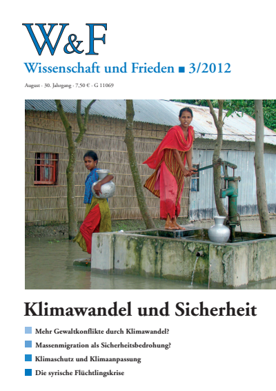 Cover der Ausgabe: Wissenschaft und Frieden Jahrgang 30 (2012), Heft 3