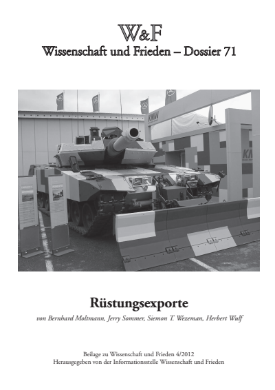 Cover der Ausgabe: Wissenschaft und Frieden Jahrgang 30 (2012), Heft 4 Dossier 71