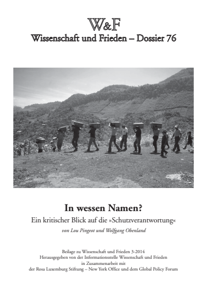 Cover of Volume: Wissenschaft und Frieden Volume 32 (2014), Issue 3 Dossier 76