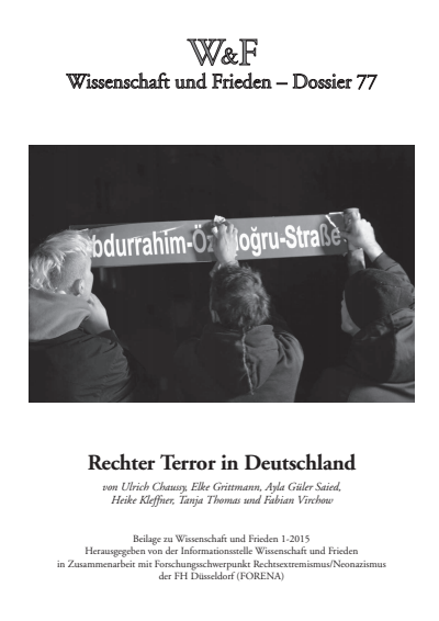 Cover der Ausgabe: Wissenschaft und Frieden Jahrgang 33 (2015), Heft 1 Dossier 77