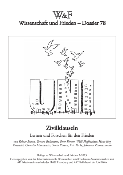 Cover der Ausgabe: Wissenschaft und Frieden Jahrgang 33 (2015), Heft 2 Dossier 78
