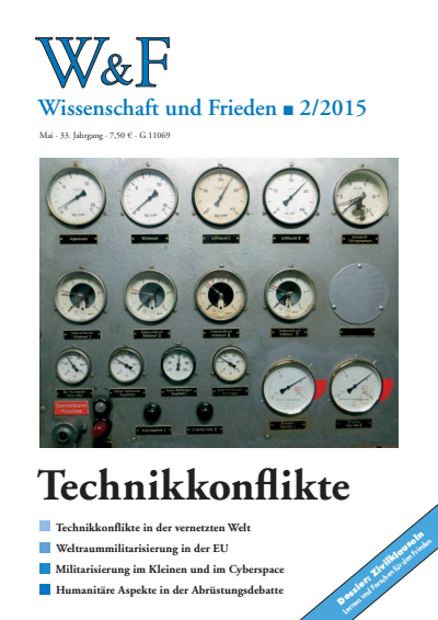 Cover der Ausgabe: Wissenschaft und Frieden Jahrgang 33 (2015), Heft 2