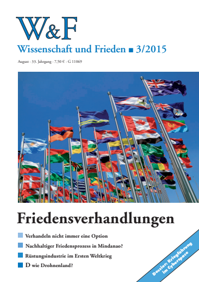 Cover der Ausgabe: Wissenschaft und Frieden Jahrgang 33 (2015), Heft 3
