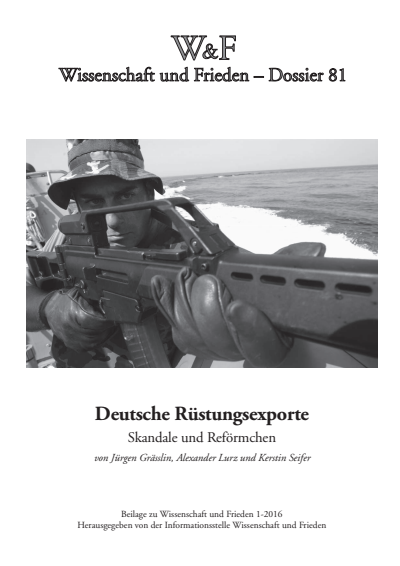 Cover der Ausgabe: Wissenschaft und Frieden Jahrgang 34 (2016), Heft 1 Dossier 81
