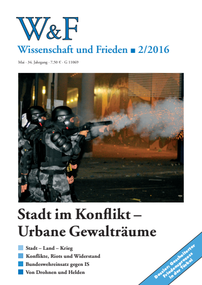 Cover der Ausgabe: Wissenschaft und Frieden Jahrgang 34 (2016), Heft 2