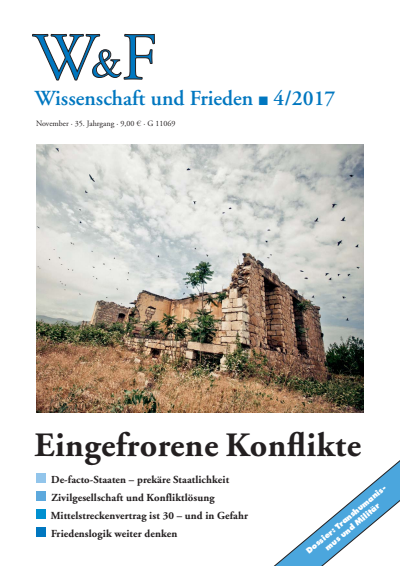 Cover der Ausgabe: Wissenschaft und Frieden Jahrgang 35 (2017), Heft 4