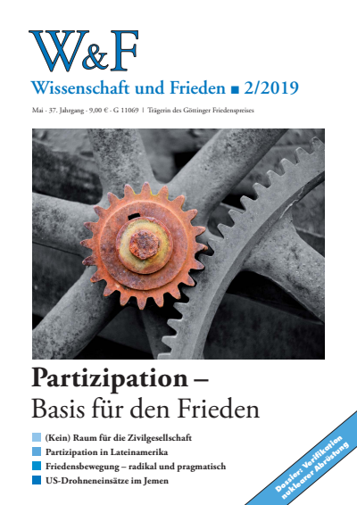 Cover der Ausgabe: Wissenschaft und Frieden Jahrgang 37 (2019), Heft 2