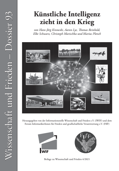 Cover der Ausgabe: Wissenschaft und Frieden Jahrgang 39 (2021), Heft 4 Dossier 93