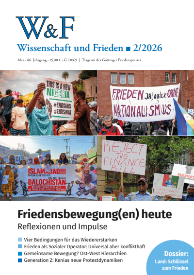 Cover der Ausgabe: Wissenschaft und Frieden Jahrgang 44 (2026), Heft 2