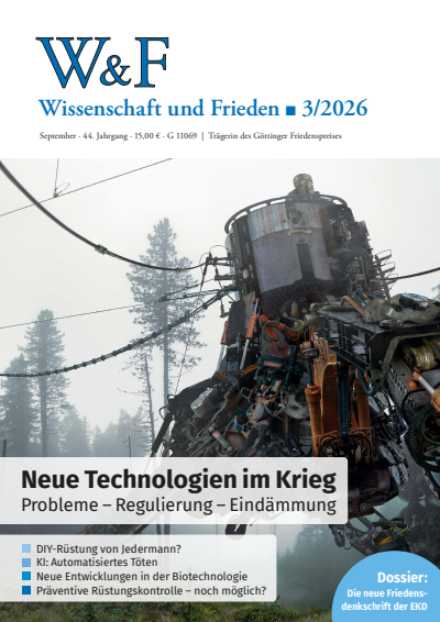 Cover der Ausgabe: Wissenschaft und Frieden Jahrgang 44 (2026), Heft 3
