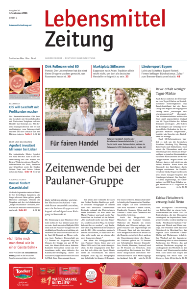 Cover der Ausgabe: Lebensmittel Zeitung Jahrgang 78 (2026), Heft 36