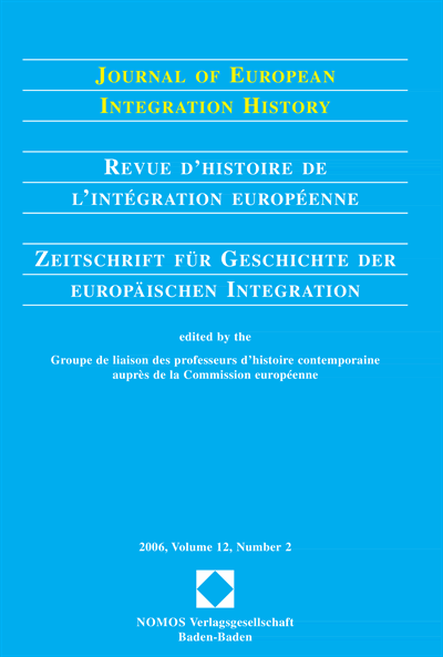 Cover der Ausgabe: JEIH Journal of European Integration History Jahrgang 12 (2006), Heft 2