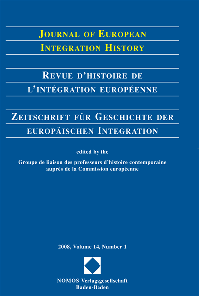 Cover der Ausgabe: JEIH Journal of European Integration History Jahrgang 14 (2008), Heft 1