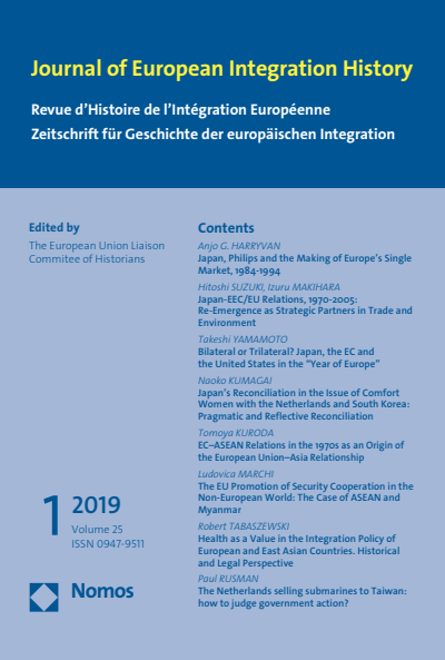 Cover der Ausgabe: JEIH Journal of European Integration History Jahrgang 25 (2019), Heft 1
