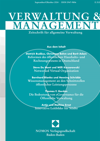 Cover der Ausgabe: VM Verwaltung & Management Jahrgang 10 (2004), Heft 5