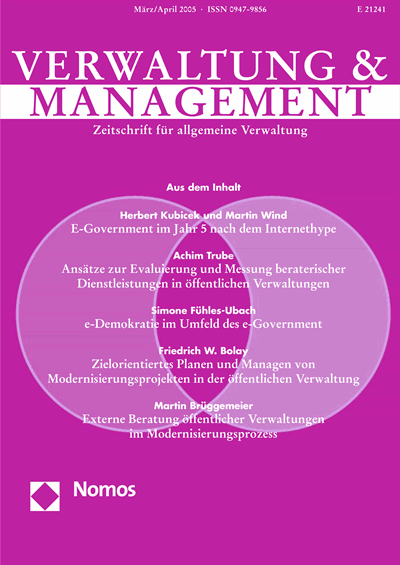 Cover der Ausgabe: VM Verwaltung & Management Jahrgang 11 (2005), Heft 2