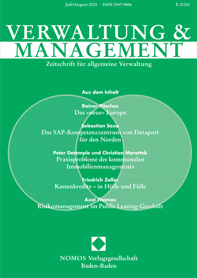 Cover der Ausgabe: VM Verwaltung & Management Jahrgang 11 (2005), Heft 4