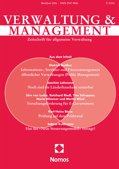 Cover der Ausgabe: VM Verwaltung & Management Jahrgang 12 (2006), Heft 3