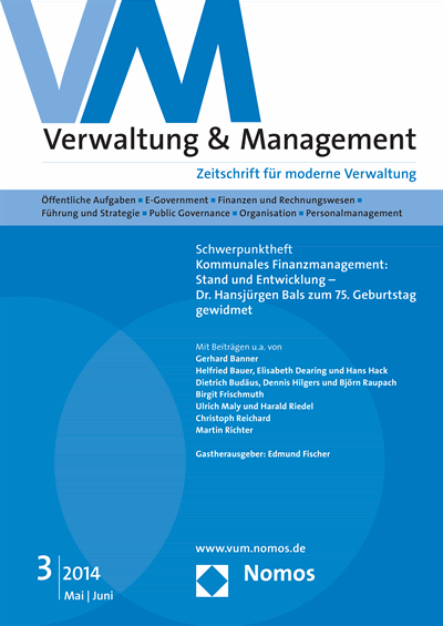 Cover der Ausgabe: VM Verwaltung & Management Jahrgang 20 (2014), Heft 3
