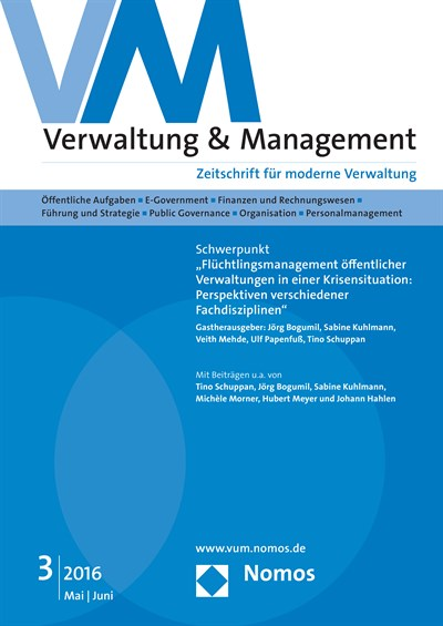 Cover der Ausgabe: VM Verwaltung & Management Jahrgang 22 (2016), Heft 3