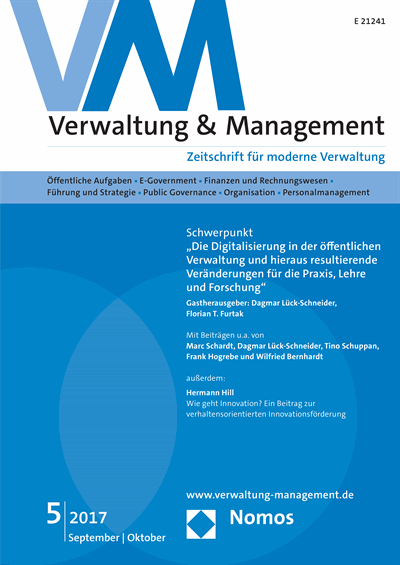 Cover of Volume: VM Verwaltung & Management Volume 23 (2017), Edition 5