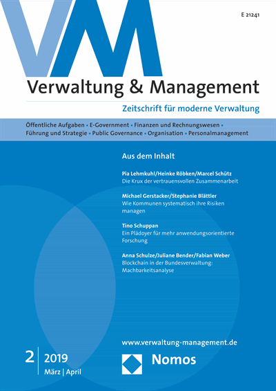 Cover of Volume: VM Verwaltung & Management Volume 25 (2019), Edition 2