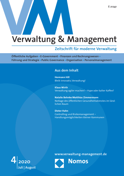 Cover der Ausgabe: VM Verwaltung & Management Jahrgang 26 (2020), Heft 4