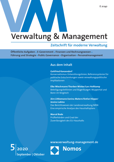 Cover of Volume: VM Verwaltung & Management Volume 26 (2020), Edition 5