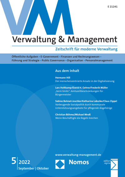 Cover der Ausgabe: VM Verwaltung & Management Jahrgang 28 (2022), Heft 5