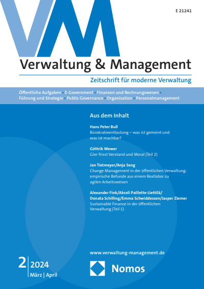Cover der Ausgabe: VM Verwaltung & Management Jahrgang 30 (2024), Heft 2