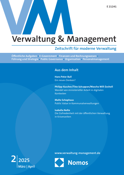 Cover der Ausgabe: VM Verwaltung & Management Jahrgang 31 (2025), Heft 2