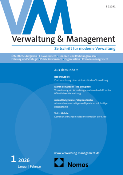 Cover der Ausgabe: VM Verwaltung & Management Jahrgang 32 (2026), Heft 1